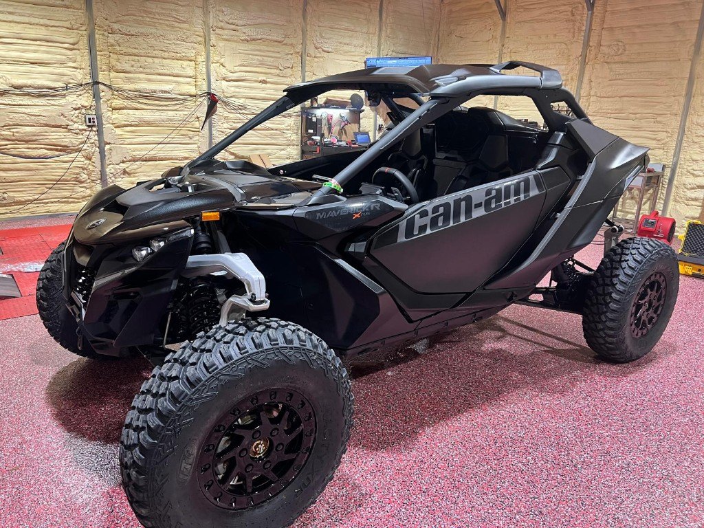 Can-Am Maverick R in the Sanford shop